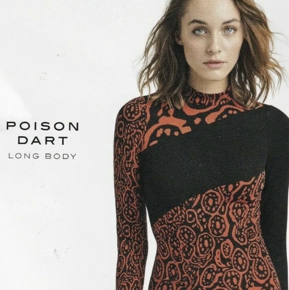 WOLFORD PIOSON DART LONG BODY SUIT SIZE XS NWB - Picture 2 of 3